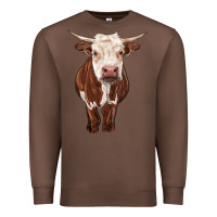 Chestnut hereford cow Premium Sweatshirt - RanaPortraitStore