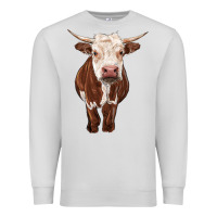 Dove Grey hereford cow Premium Sweatshirt - RanaPortraitStore