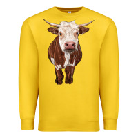 Lemon hereford cow Premium Sweatshirt - RanaPortraitStore