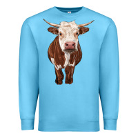 Ocean Blue hereford cow Premium Sweatshirt - RanaPortraitStore