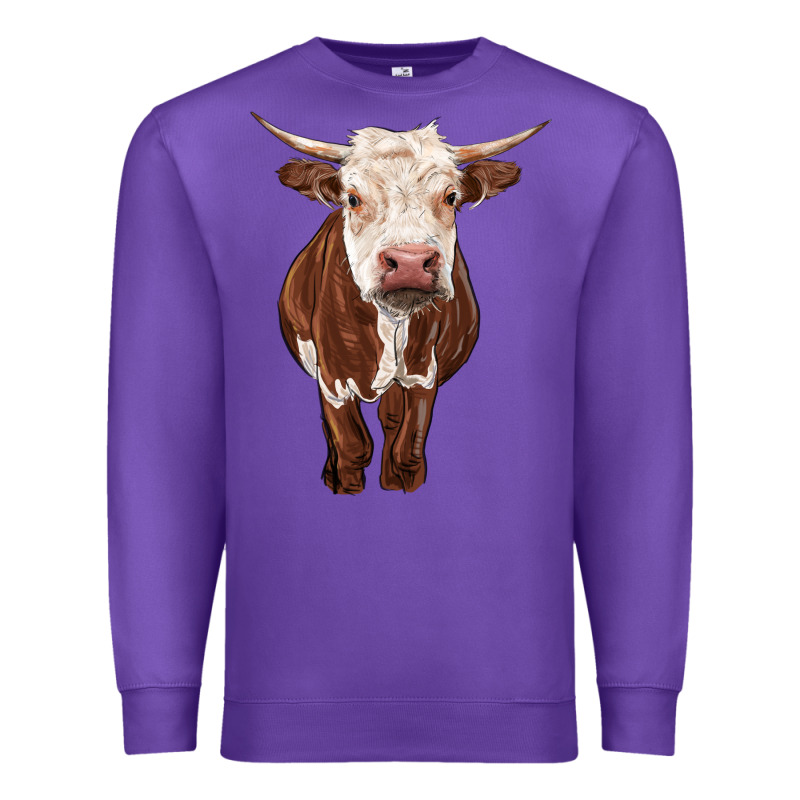 Hereford Cow Premium Sweatshirt by RanaPortraitStore | Teevron