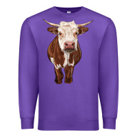 Purple hereford cow Premium Sweatshirt - RanaPortraitStore