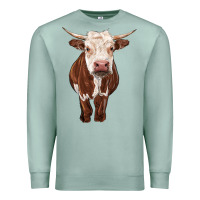 Seafoam hereford cow Premium Sweatshirt - RanaPortraitStore