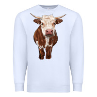 White hereford cow Premium Sweatshirt - RanaPortraitStore