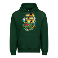 Forest Green Indiana Map Sunflower Cactus Serape Urban Hoodie - RanaPortraitStore