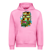 Fuchsia Pink Indiana Map Sunflower Cactus Serape Urban Hoodie - RanaPortraitStore