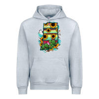 Heather Grey Indiana Map Sunflower Cactus Serape Urban Hoodie - RanaPortraitStore