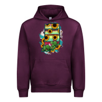 Mauve Wine Indiana Map Sunflower Cactus Serape Urban Hoodie - RanaPortraitStore