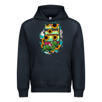 Navy Indiana Map Sunflower Cactus Serape Urban Hoodie - RanaPortraitStore