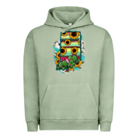 Pigment Oil Green Indiana Map Sunflower Cactus Serape Urban Hoodie - RanaPortraitStore