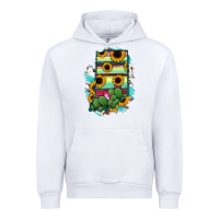 White Indiana Map Sunflower Cactus Serape Urban Hoodie - RanaPortraitStore