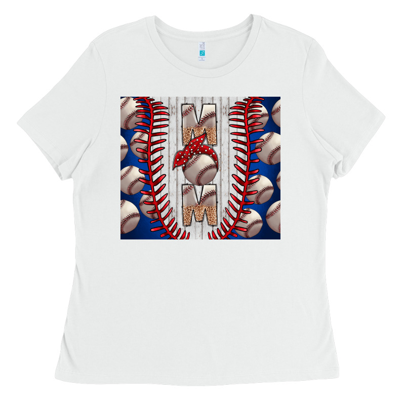 Baseball Mom Ladies Tee by CowhideDigitalArt | Teevron