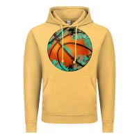 Vintage Mustard western basketball camouflage glitter pattern Vintage Hoodie - Artiststas