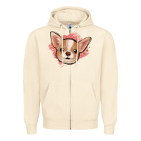 Sandshell chihuahua pink glitter Zipper Hoodie - Jasminsmagicworld