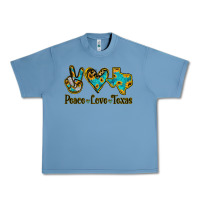 Pebble Blue Peace Love Texas Urban Heavy Tee - Jasminsmagicworld