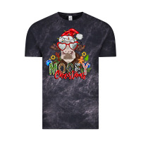Cloud Black Mooey Christmas Vintage Tee - CowhideDigitalArt