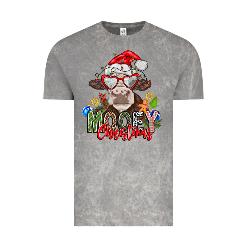 Mooey Christmas Vintage Tee by CowhideDigitalArt | Teevron