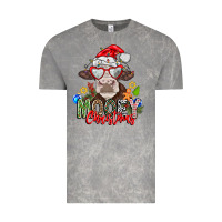 Cloud Rock Mooey Christmas Vintage Tee - CowhideDigitalArt