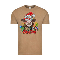 Vintage Coffee Mooey Christmas Vintage Tee - CowhideDigitalArt