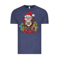Vintage Denim Mooey Christmas Vintage Tee - CowhideDigitalArt