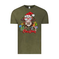Vintage Olive Mooey Christmas Vintage Tee - CowhideDigitalArt