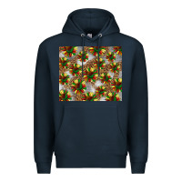 Navy juneteenth sunflowers Premium Hoodie - BarkalooDesign