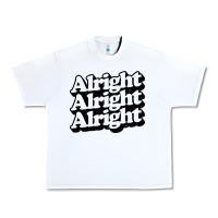 White alright alright alright Urban Heavy Tee - baoMotion