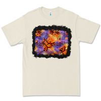 Bone halloween pumpkin and leopard background Premium Tee - BundleAndBundleShop