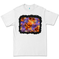 White halloween pumpkin and leopard background Premium Tee - BundleAndBundleShop