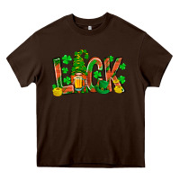Chocolate Brown luck with gnome and beer bbs Heavy Core Tee - BundleAndBundleShop