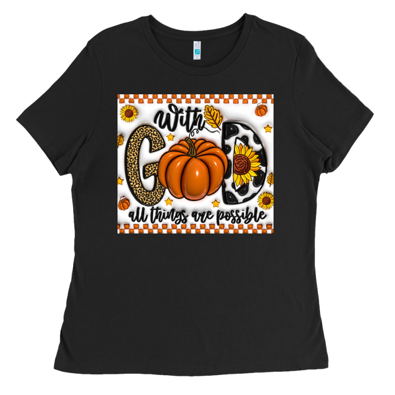 With God All Things Are Possible Ladies Tee by CowhideDigitalArt | Teevron