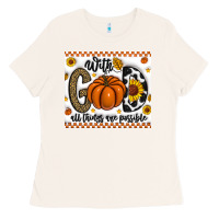 Bone With God All Things Are Possible Ladies Tee - CowhideDigitalArt