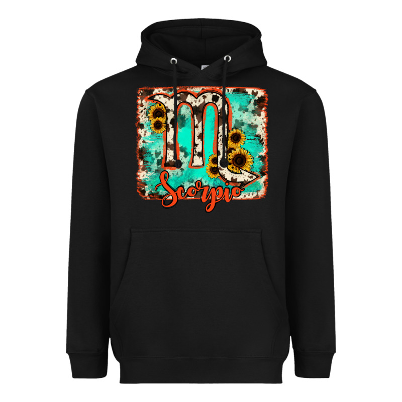Scorpio Turquoise Cowhide Heavyweight Hoodie by RanaPortraitStore | Teevron