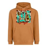 Meerkat Scorpio turquoise cowhide Heavyweight Hoodie - RanaPortraitStore