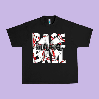 Baseball Mama Urban Heavy Tee Designed By Cowhidedigitalart