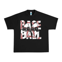 Black baseball mama Urban Heavy Tee - CowhideDigitalArt