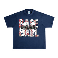 Navy baseball mama Urban Heavy Tee - CowhideDigitalArt