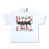 White baseball mama Urban Heavy Tee - CowhideDigitalArt