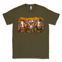 Army Green Christmas goats Classic Tee - BarkalooDesign