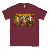 Burgundy Christmas goats Classic Tee - BarkalooDesign