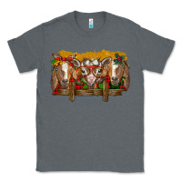 Charcoal Heather Christmas goats Classic Tee - BarkalooDesign