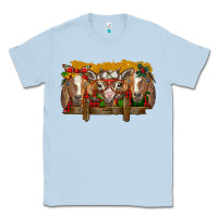 Dusty Blue Christmas goats Classic Tee - BarkalooDesign