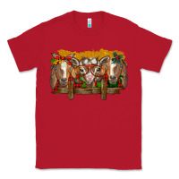 Red Christmas goats Classic Tee - BarkalooDesign
