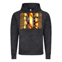 Vintage Black softball serape leopard cowhide glitter brushstrokes Vintage Hoodie - Artiststas
