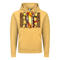 Vintage Mustard softball serape leopard cowhide glitter brushstrokes Vintage Hoodie - Artiststas