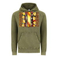 Vintage Olive softball serape leopard cowhide glitter brushstrokes Vintage Hoodie - Artiststas