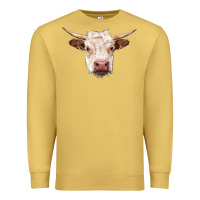 Antique Gold hereford cow head Premium Sweatshirt - RanaPortraitStore