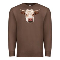 Chestnut hereford cow head Premium Sweatshirt - RanaPortraitStore