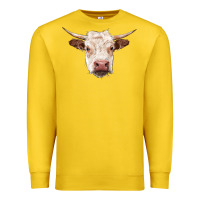 Lemon hereford cow head Premium Sweatshirt - RanaPortraitStore