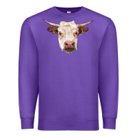 Purple hereford cow head Premium Sweatshirt - RanaPortraitStore
